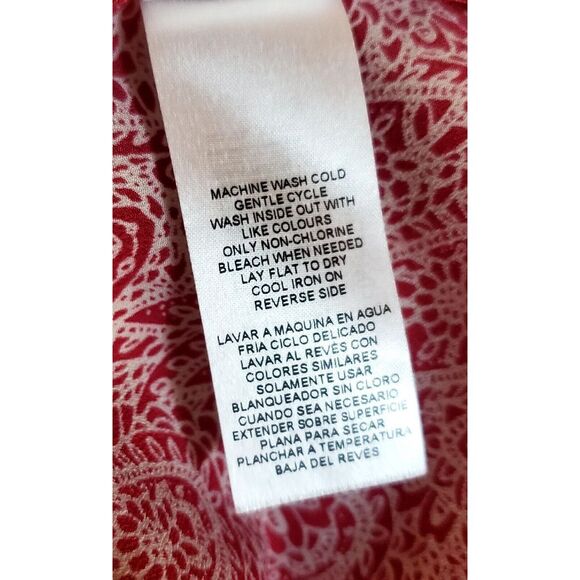 Joe Fresh Slip Sundress / Cami Sheath Light Mini WOM MED Red White Bow Back Cute - Picture 11 of 11